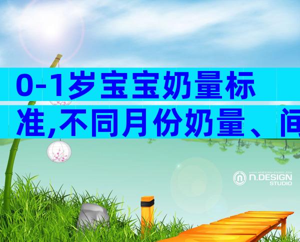 0-1岁宝宝奶量标准,不同月份奶量、间隔时间、喂奶频次有差别