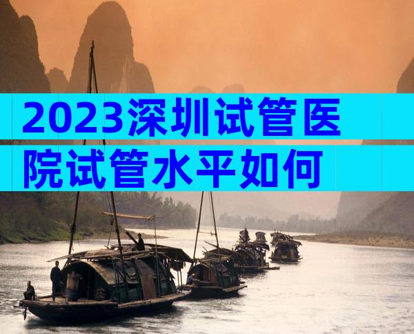 2023深圳试管医院试管水平如何