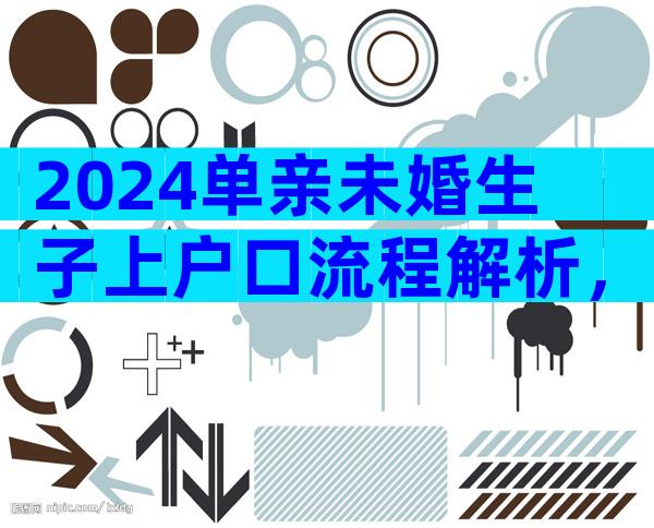 2024单亲未婚生子上户口流程解析，单亲未婚生子上户口