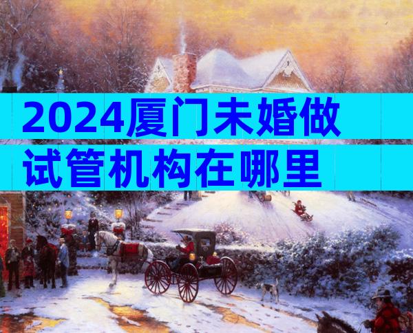 2024厦门未婚做试管机构在哪里
