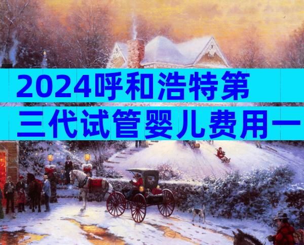 2024呼和浩特第三代试管婴儿费用一览!来看大揭秘