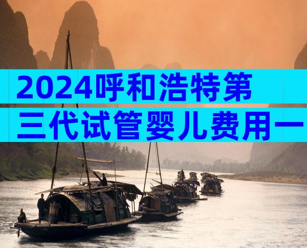 2024呼和浩特第三代试管婴儿费用一览！来看大揭秘