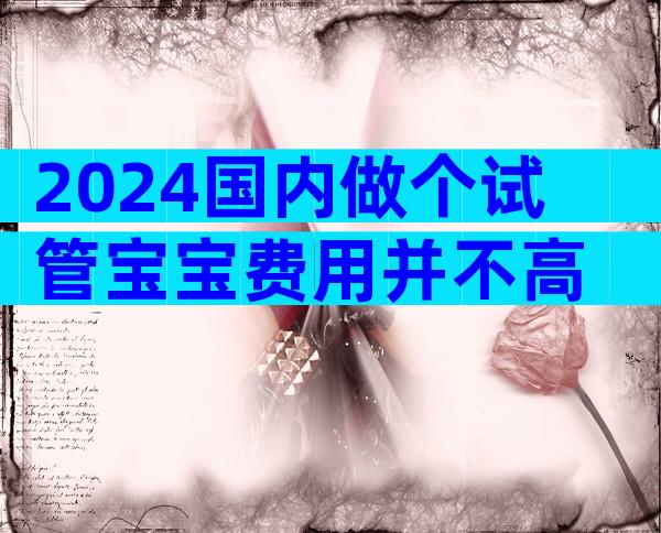 2024国内做个试管宝宝费用并不高