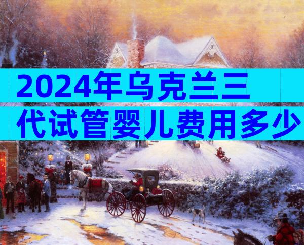 2024年乌克兰三代试管婴儿费用多少？