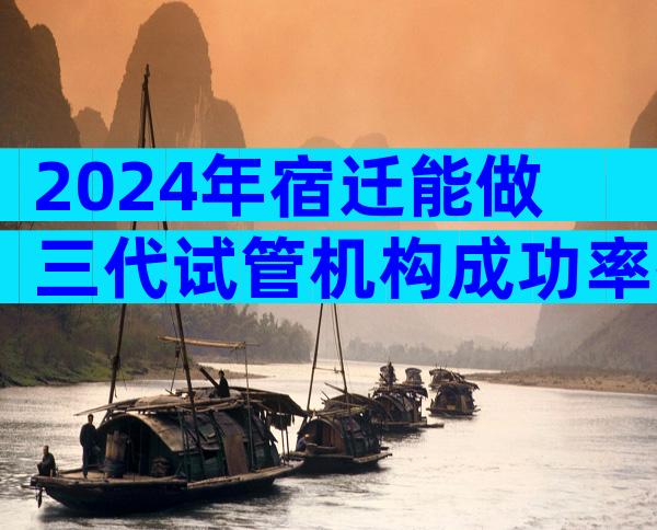 2024年宿迁能做三代试管机构成功率排名,收费低成功率高就这几家