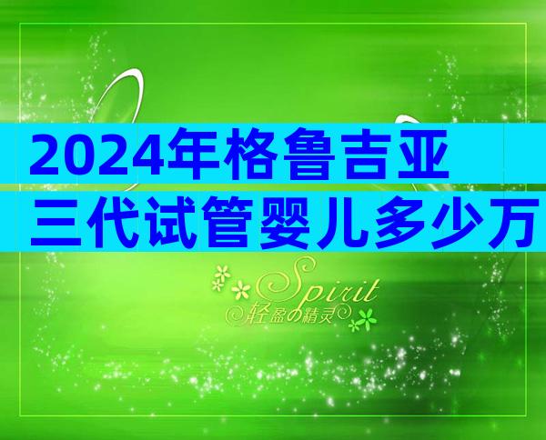 2024年格鲁吉亚三代试管婴儿多少万费用