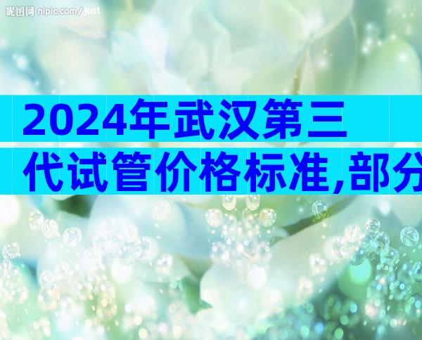2024年武汉第三代试管价格标准,部分情况下才允许筛!