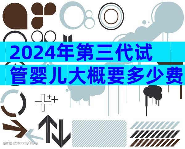 2024年第三代试管婴儿大概要多少费用