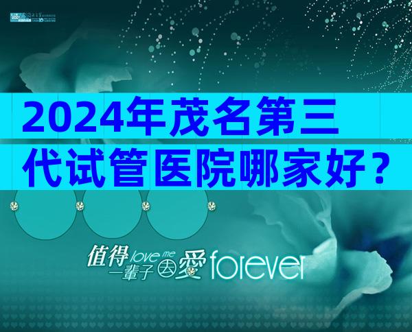2024年茂名第三代试管医院哪家好？