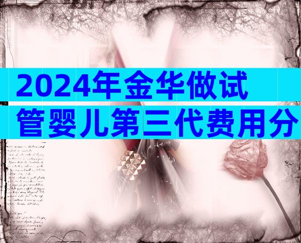 2024年金华做试管婴儿第三代费用分享,一个周期费用6万左右!