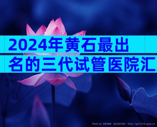2024年黄石最出名的三代试管医院汇总,怎么选试管婴儿机构