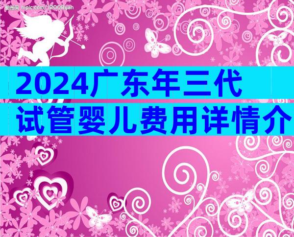 2024广东年三代试管婴儿费用详情介绍,试管婴儿价格目录表