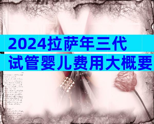 2024拉萨年三代试管婴儿费用大概要多少钱？附上试管流程列表！