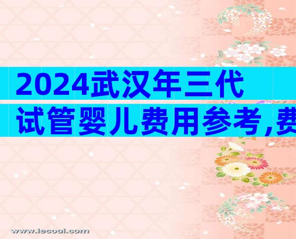 2024武汉年三代试管婴儿费用参考,费用明细看这里