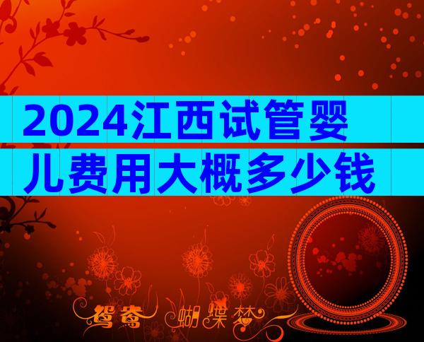 2024江西试管婴儿费用大概多少钱