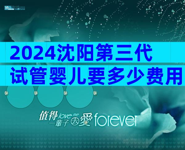 2024沈阳第三代试管婴儿要多少费用？费用3万美元左右！