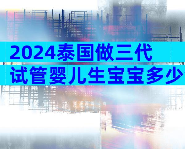 2024泰国做三代试管婴儿生宝宝多少钱介绍-明细有哪些