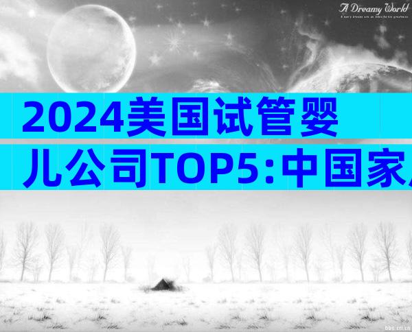 2024美国试管婴儿公司TOP5:中国家庭最值得信赖的专业机构