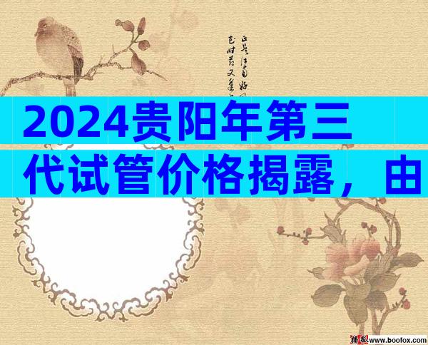 2024贵阳年第三代试管价格揭露，由哪些因素决定？
