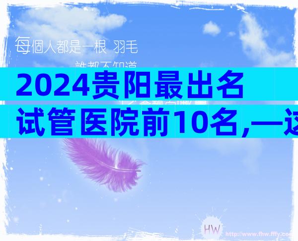 2024贵阳最出名试管医院前10名,—这个解释很清楚