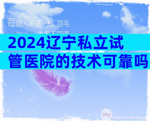 2024辽宁私立试管医院的技术可靠吗