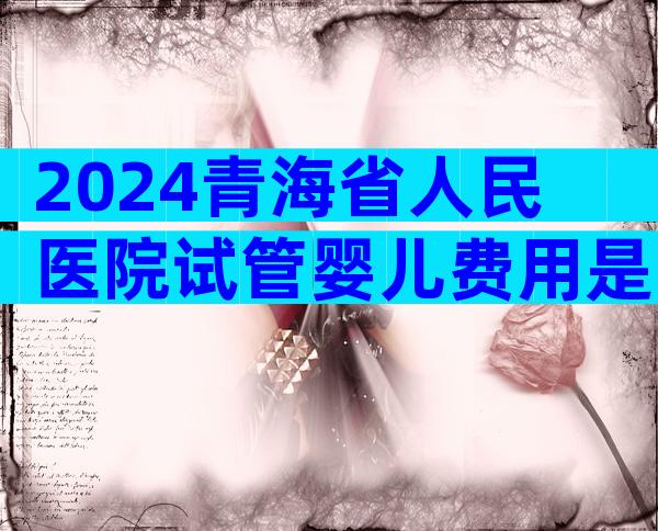 2024青海省人民医院试管婴儿费用是多少？