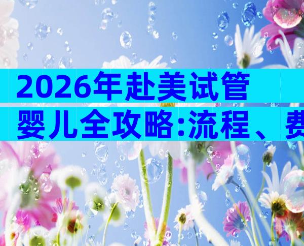 2026年赴美试管婴儿全攻略:流程、费用与权威医生机构深度解析