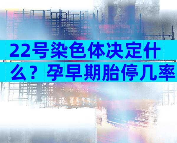 22号染色体决定什么？孕早期胎停几率高的罪魁祸首