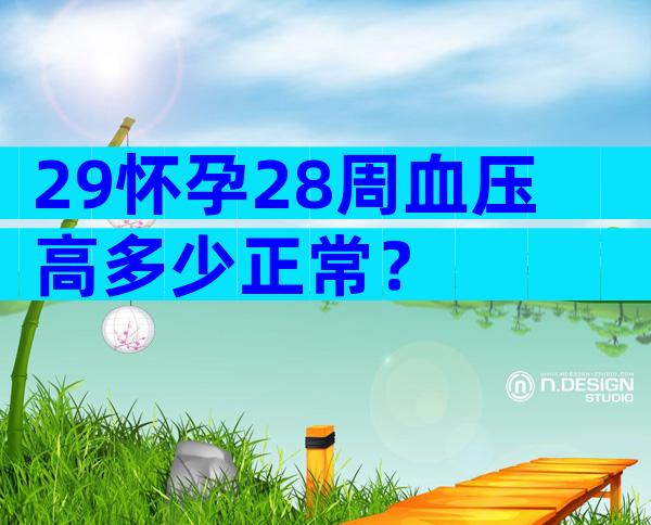29怀孕28周血压高多少正常？