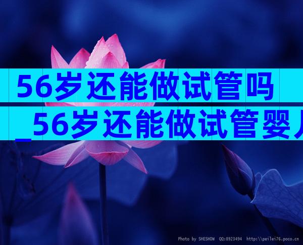 56岁还能做试管吗_56岁还能做试管婴儿吗