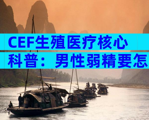 CEF生殖医疗核心科普：男性弱精要怎么调理？