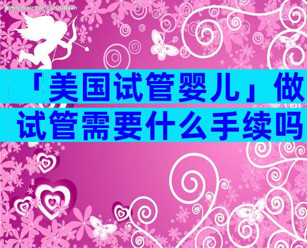 「美国试管婴儿」做试管需要什么手续吗？