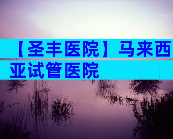 【圣丰医院】马来西亚试管医院