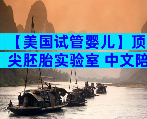 【美国试管婴儿】顶尖胚胎实验室+中文陪诊,让好孕更简单
