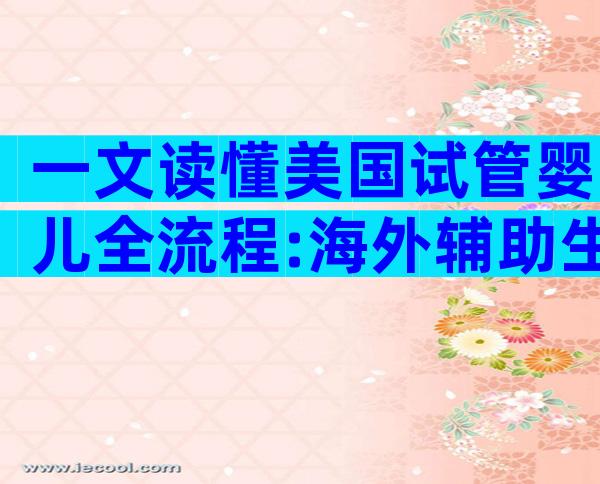 一文读懂美国试管婴儿全流程:海外辅助生殖实用指南