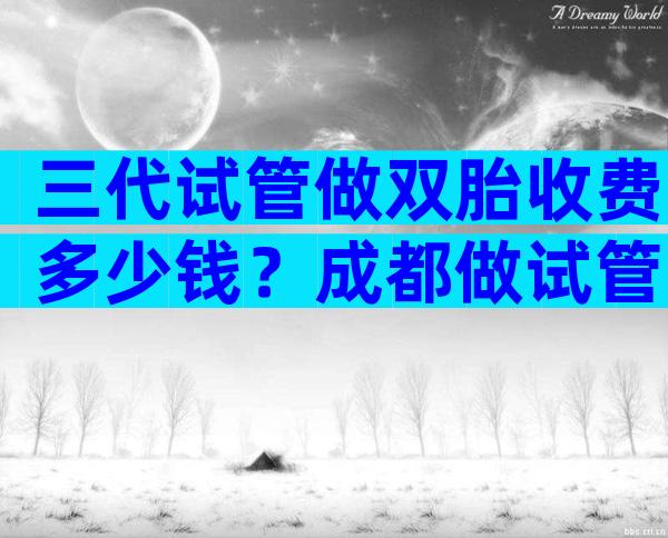 三代试管做双胎收费多少钱？成都做试管哪家医院好