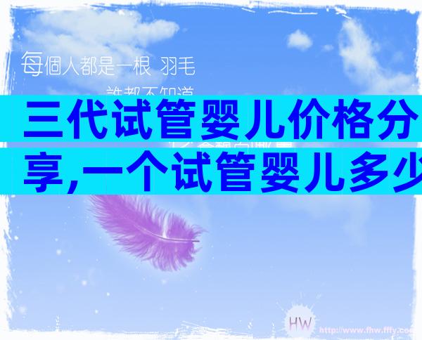 三代试管婴儿价格分享,一个试管婴儿多少钱
