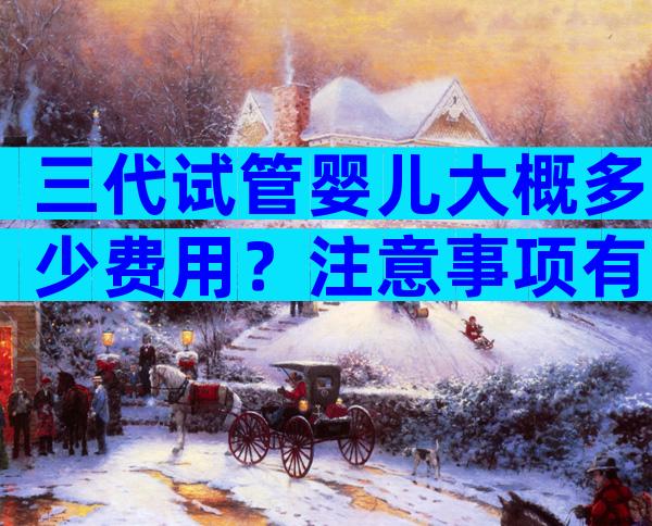 三代试管婴儿大概多少费用？注意事项有啥