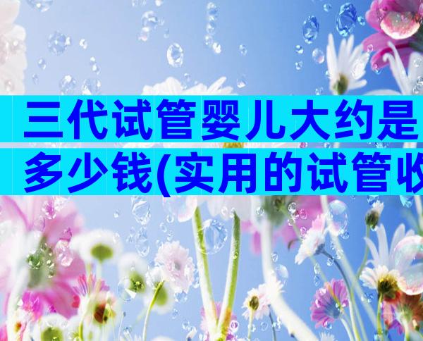 三代试管婴儿大约是多少钱(实用的试管收费参考)