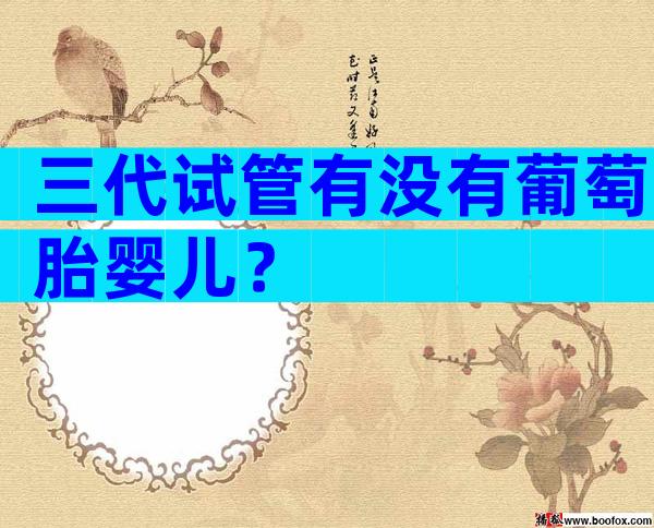 三代试管有没有葡萄胎婴儿？