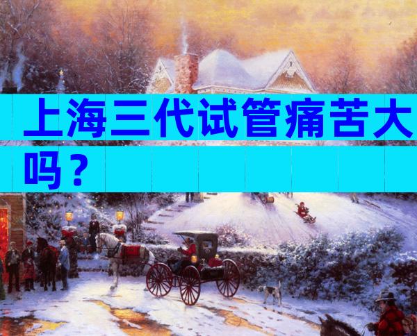 上海三代试管痛苦大吗？