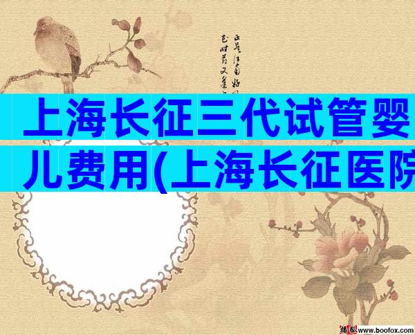 上海长征三代试管婴儿费用(上海长征医院三代试管)