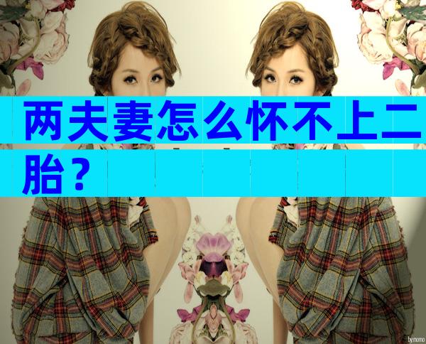 两夫妻怎么怀不上二胎？