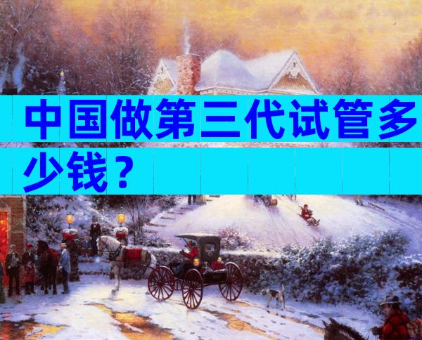 中国做第三代试管多少钱？