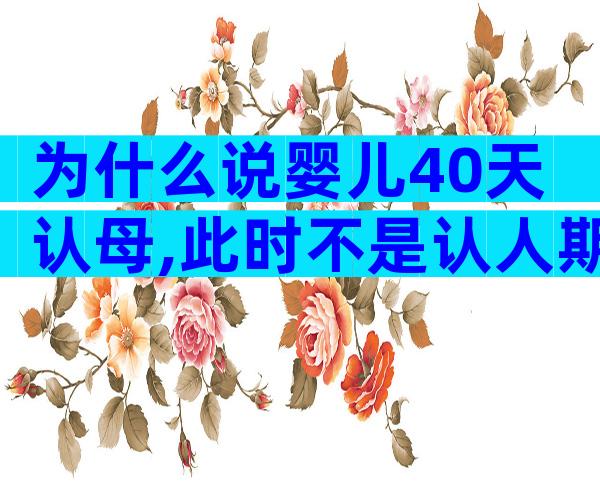 为什么说婴儿40天认母,此时不是认人期宝妈别太担心