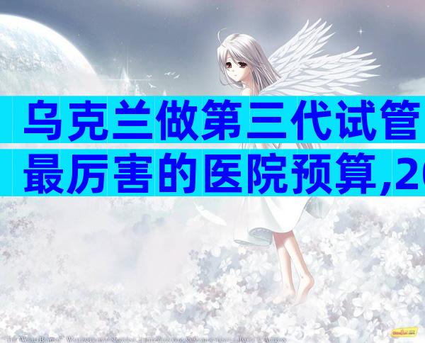 乌克兰做第三代试管最厉害的医院预算,2024年成功率比较高的是它