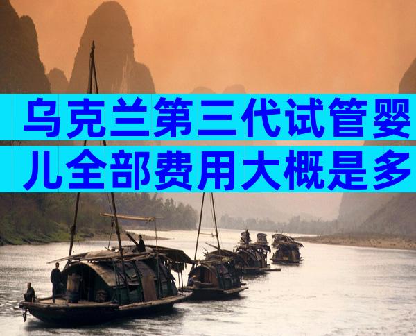 乌克兰第三代试管婴儿全部费用大概是多少？涉及哪些流程