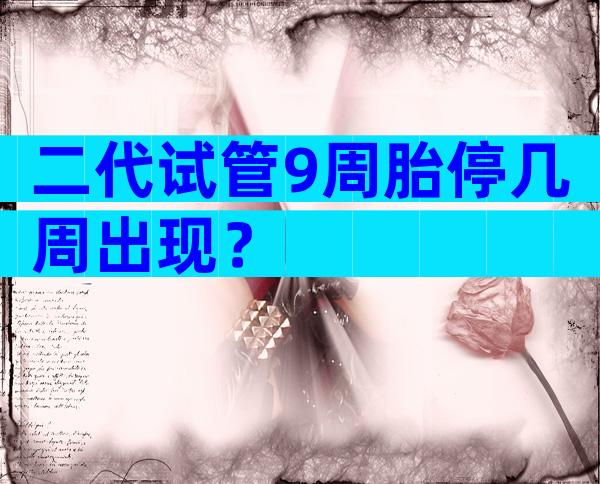 二代试管9周胎停几周出现？
