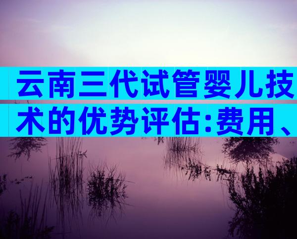 云南三代试管婴儿技术的优势评估:费用、技术、成功率全了解!