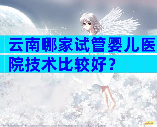 云南哪家试管婴儿医院技术比较好？